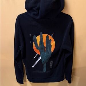 Lira Black Sweater with Cactus and Sun Design